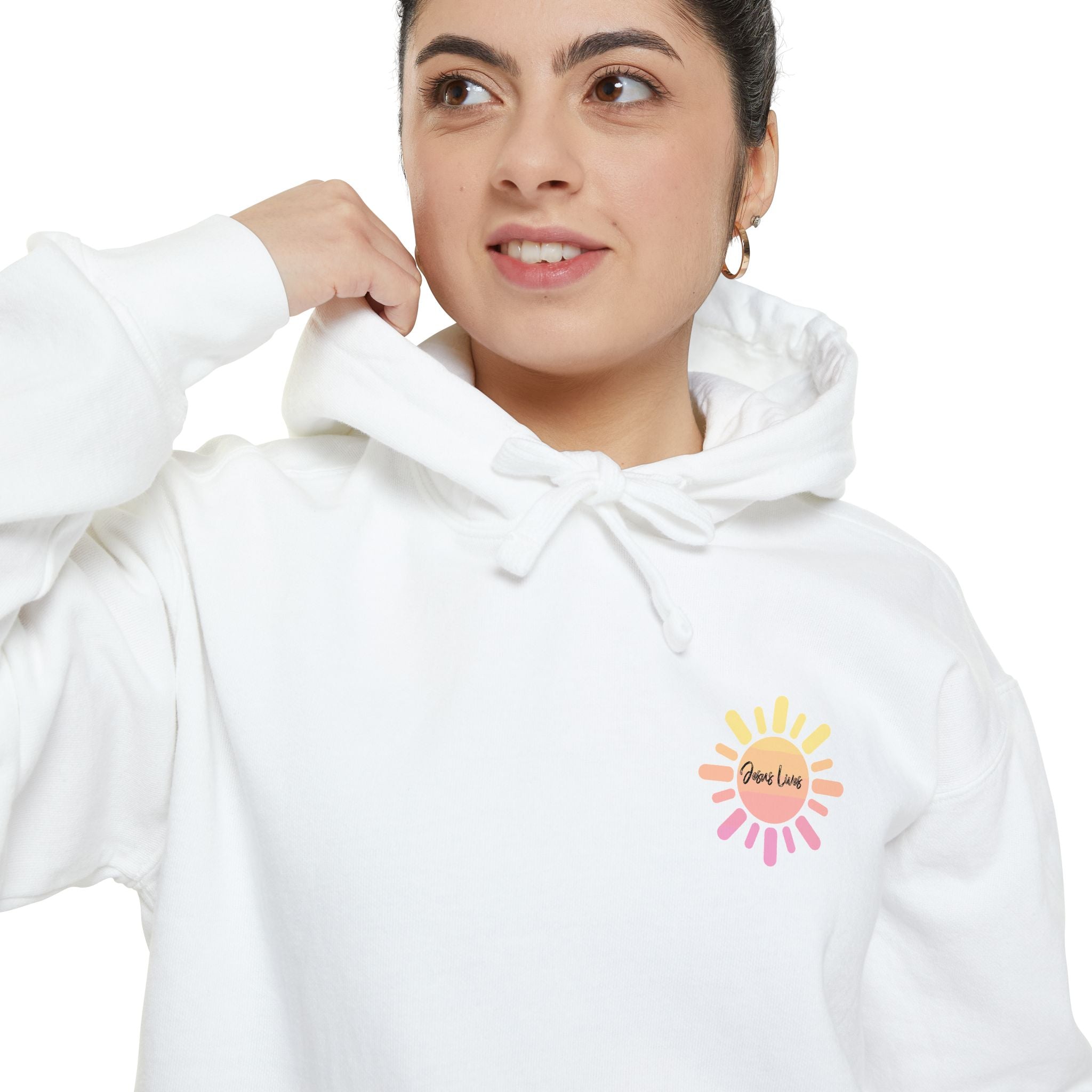 Faith-Inspired Colorful Hoodie — Bold Uplifting Design